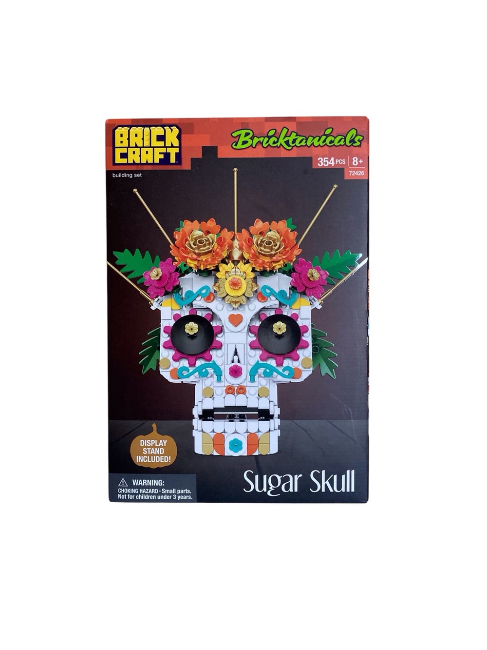 Sugar Skull Los Muertos Brick Building Multicolor New